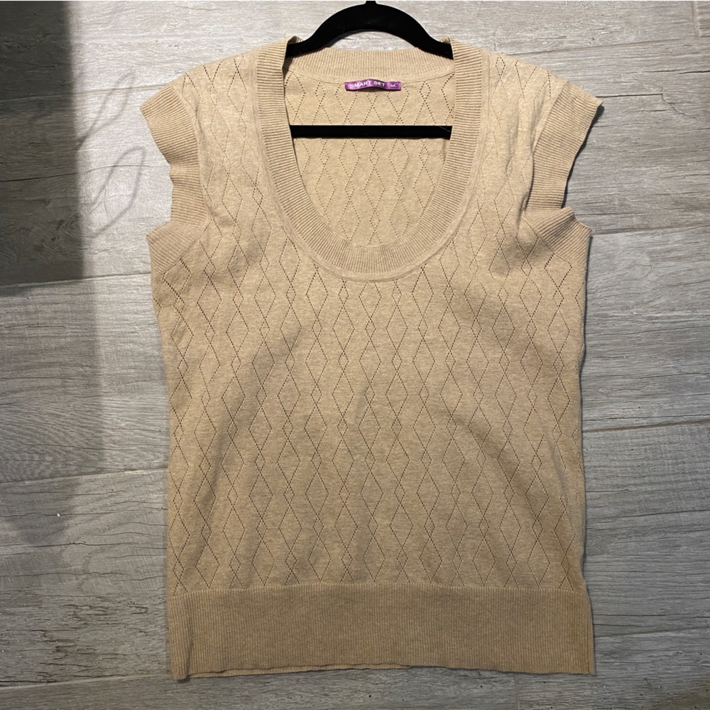 3/$15 Argyle Knit Sweater Vest with Round neckline